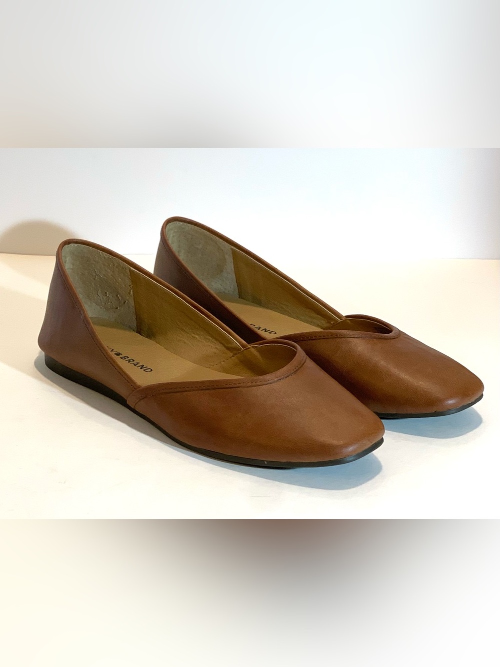Lucky Brand Adoura Tan Leather Flats Sz 7M